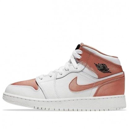 Air Jordan 1 Mid GS White Rose Gold 555112-190