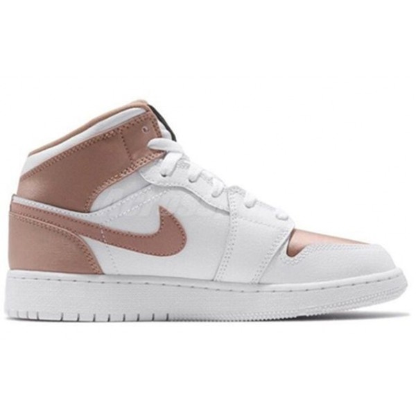 Air Jordan 1 Mid GS White Rose Gold 555112-190