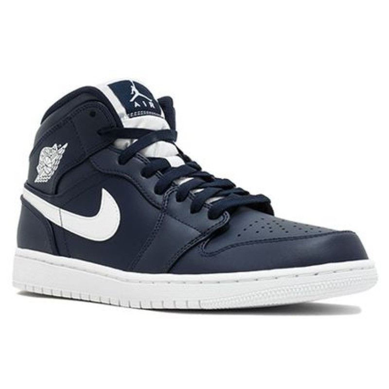 Air Jordan 1 Mid Obsidian White 554724-402