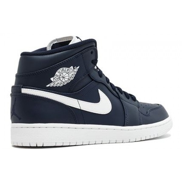 Air Jordan 1 Mid Obsidian White 554724-402