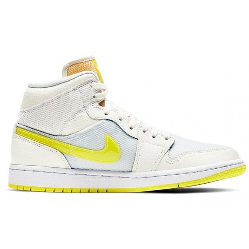 Womens WMNS Air Jordan 1 MId SE Sail Light Vintage Yellow DB2822-107