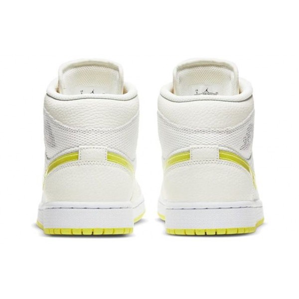 Womens WMNS Air Jordan 1 MId SE Sail Light Vintage Yellow DB2822-107