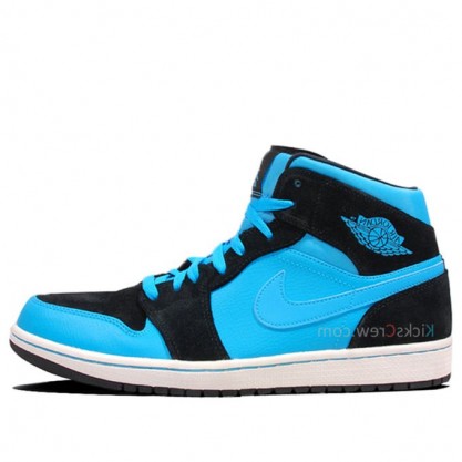 Air Jordan 1 Mid Black Powder Blue 554724-017