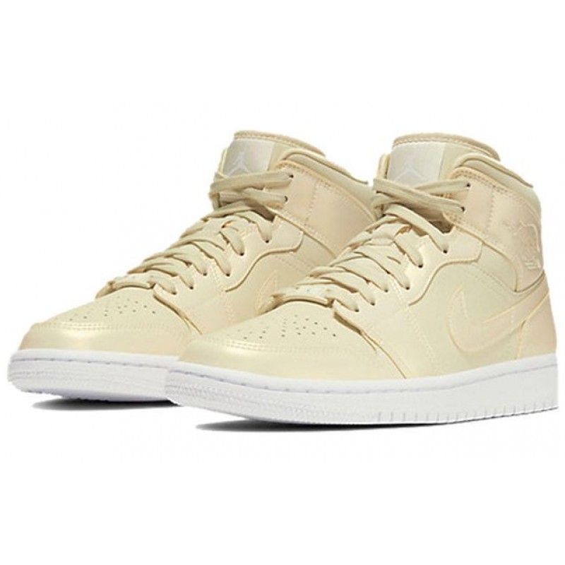 Womens WMNS Air Jordan 1 Mid SE Goose Feather Yellow CK6587-200