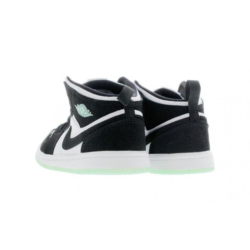 Air Jordan 1 Mid SE TD 'Glow in the Dark Panda' White/Black/Teal Tint BQ6933-103