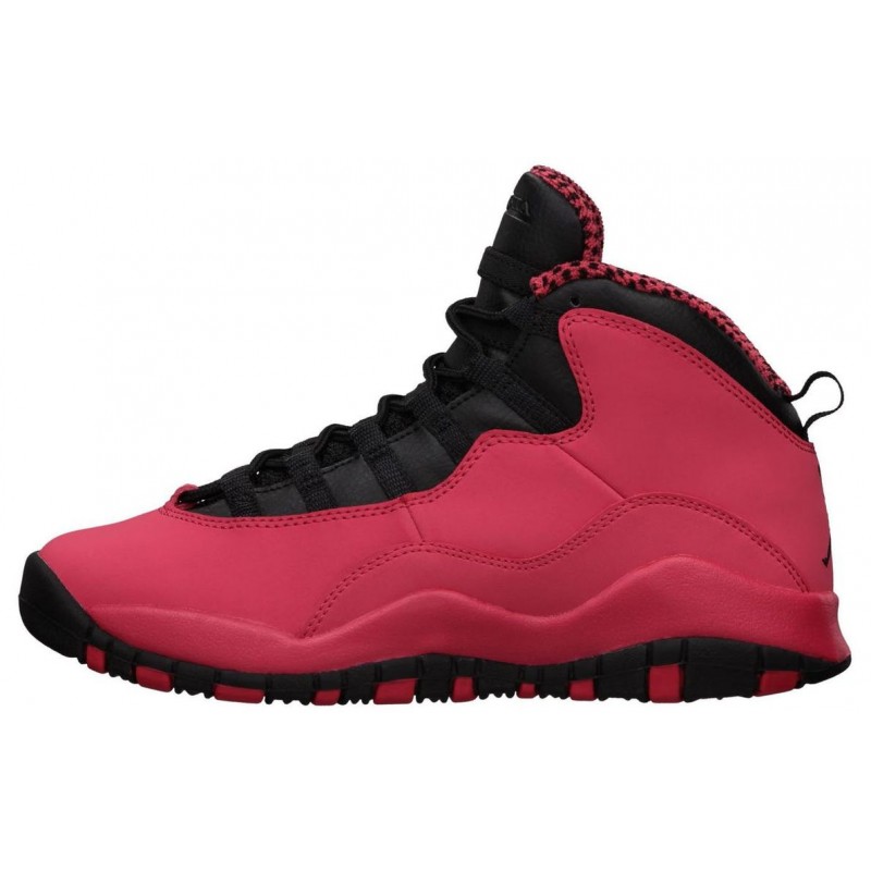 Nike Girls Air Jordan 10 Retro GS Fusion Red Black 487211-605