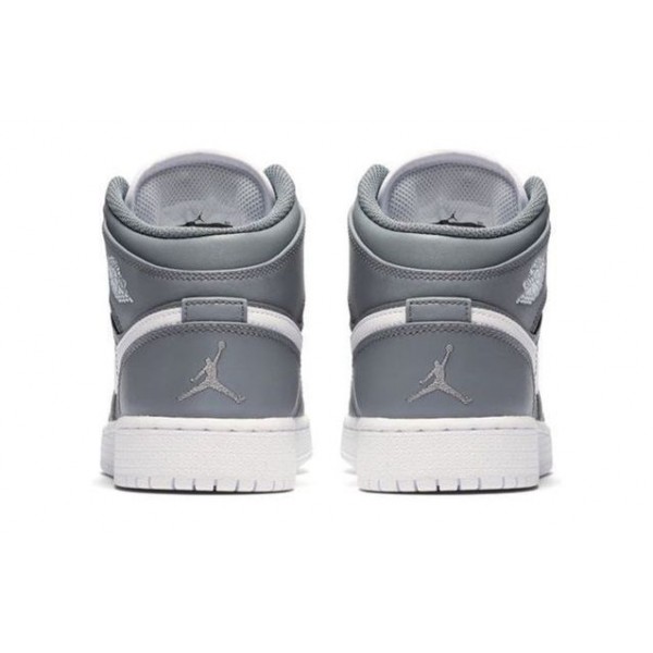 Air Jordan 1 Mid'Cool Grey' BG Cool Grey/White-White 554725-036