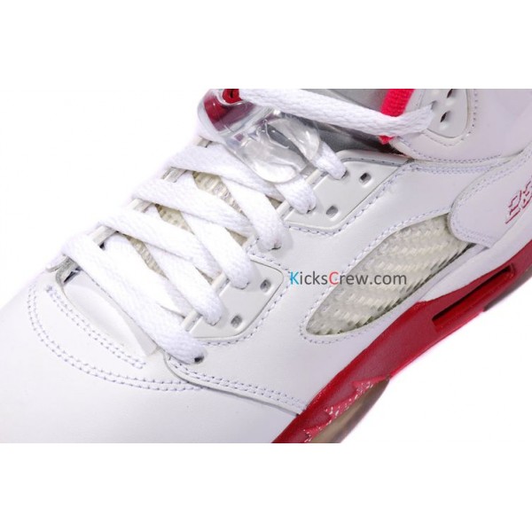 Air Jordan 5 Retro GS White Legacy Red 440892-101