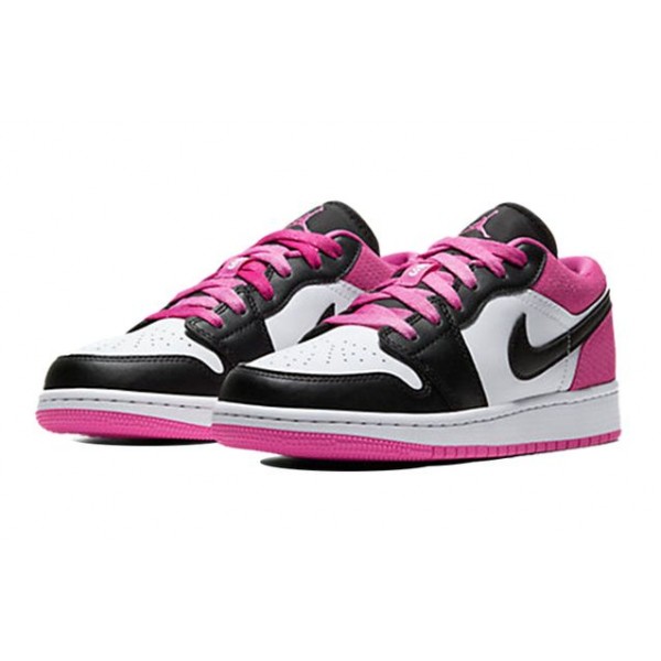 Air Jordan 1 Low SE GS 'Black Active Fuchsia' Black/Black/Active Fuchsia CT1564-005