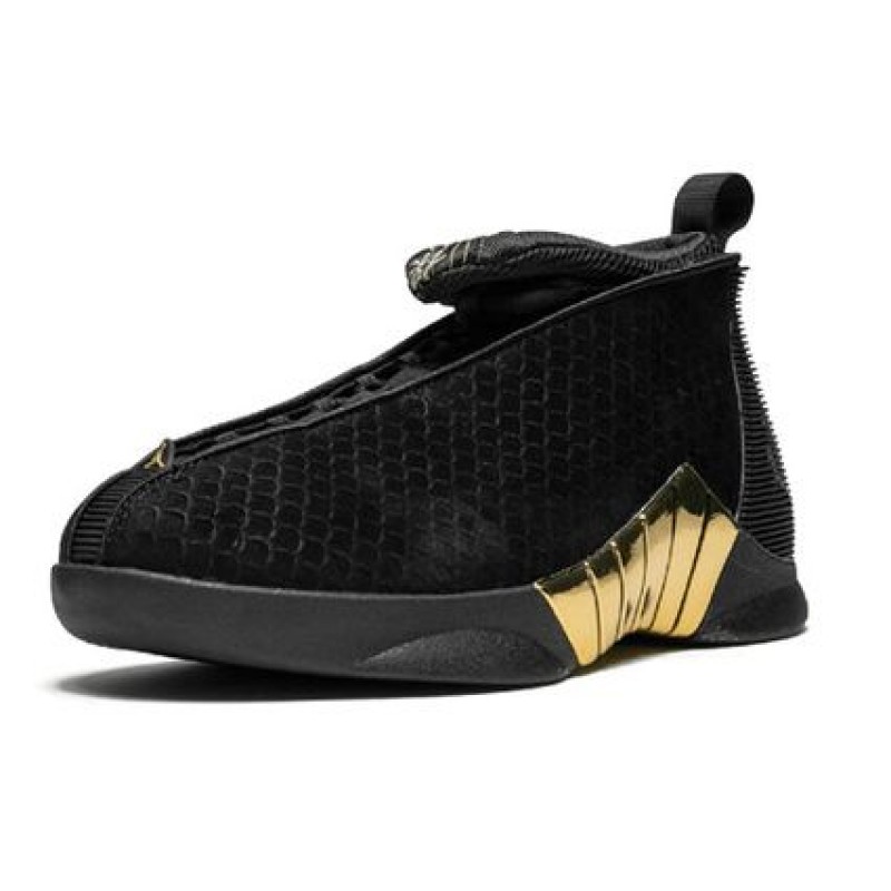 Air Jordan 15 Retro'Doernbecher' 2018 GS Black/Metallic Gold/White BV7110-017