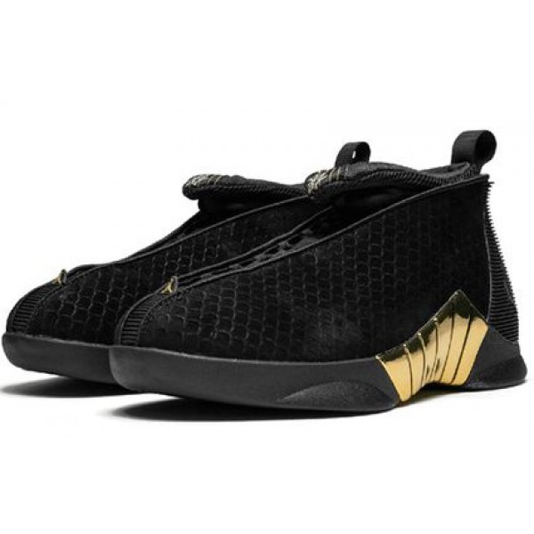 Air Jordan 15 Retro'Doernbecher' 2018 GS Black/Metallic Gold/White BV7110-017