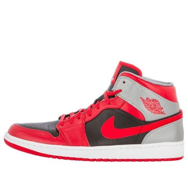 Air Jordan 1 Mid 'Fire Red' Ff Red/Blk-Cmnt 554724-603