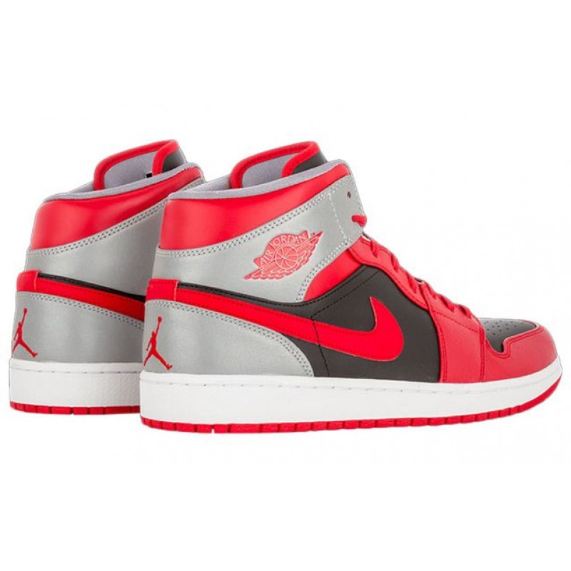 Air Jordan 1 Mid 'Fire Red' Ff Red/Blk-Cmnt 554724-603