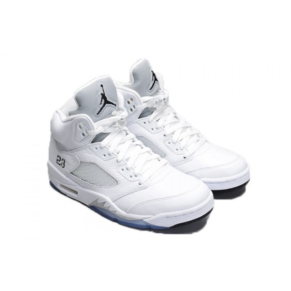 Air Jordan 5 Retro BG White Metallic Silver 440888-130