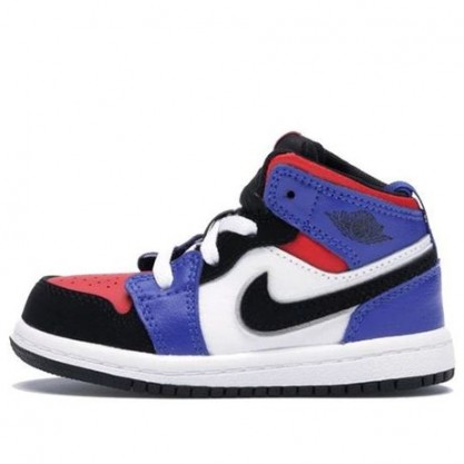 Air Jordan 1 Mid TD 'Top 3' White/Hyper Royal-University Red-Black 640735-124