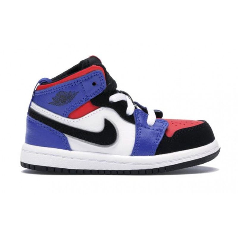 Air Jordan 1 Mid TD 'Top 3' White/Hyper Royal-University Red-Black 640735-124