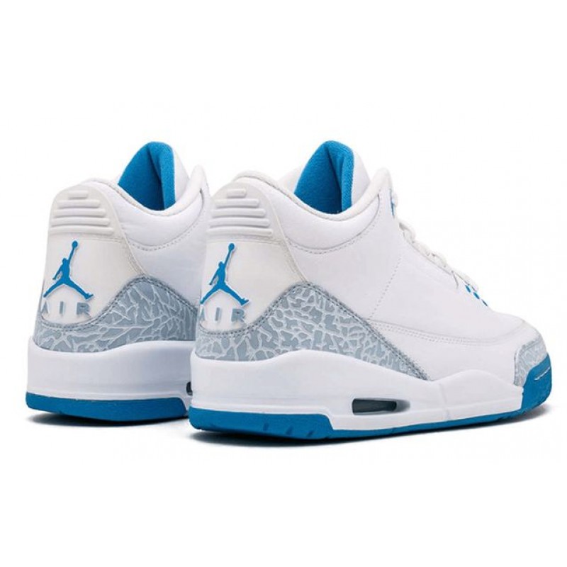 Womens WMNS Air Jordan 3 Retro 'Harbor Blue' White/Harbor Blue-Boarder Blue 315296-142