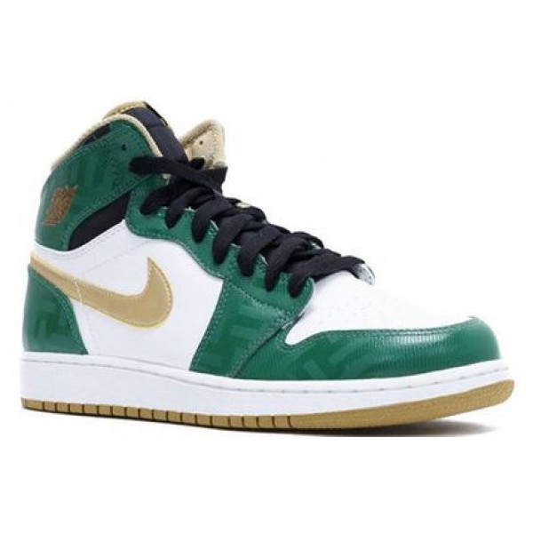 Air Jordan 1 Retro High OG'Celtics' GS Clover/Metallic Gold-White-Blk 575441-315