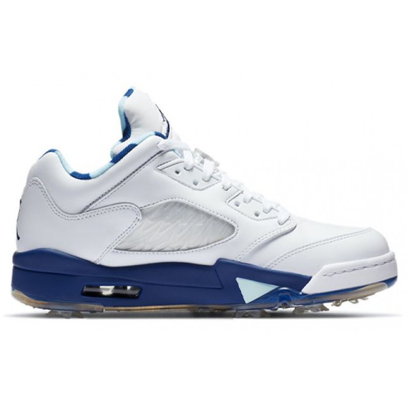 Air Jordan 5 Low Golf NRG 'Wing It' White/Topaz Mist/Celestial Gold/Deep Royal CW4206-100