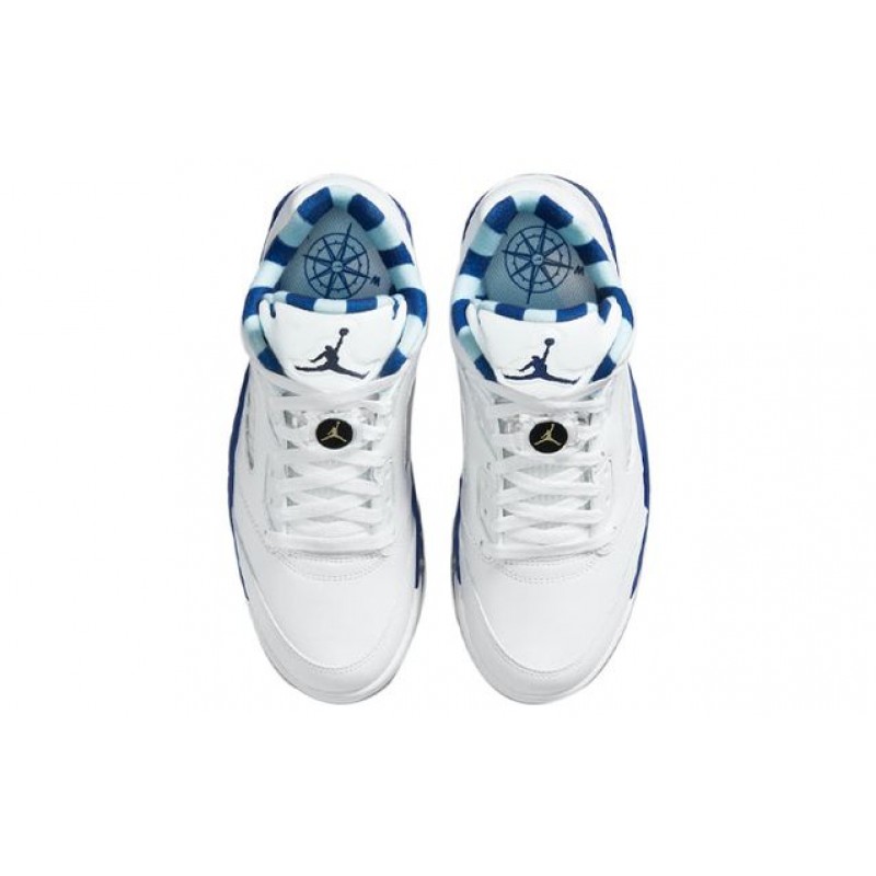 Air Jordan 5 Low Golf NRG 'Wing It' White/Topaz Mist/Celestial Gold/Deep Royal CW4206-100