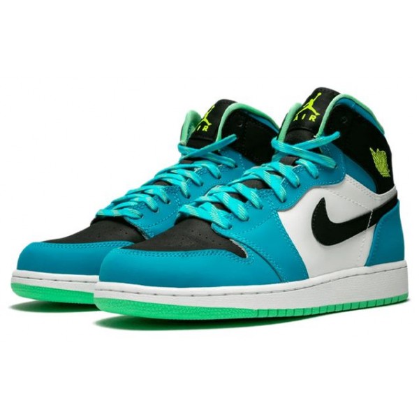 Air Jordan 1 Retro High BG 'Blue Lagoon' Blue Lagoon/White/Green Glow/Volt 705300-425