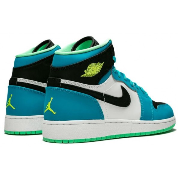 Air Jordan 1 Retro High BG 'Blue Lagoon' Blue Lagoon/White/Green Glow/Volt 705300-425