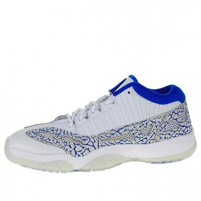 Air Jordan 11 Retro Low 'IE' White/Zest-Argon Blue-Light Bone 306008-172