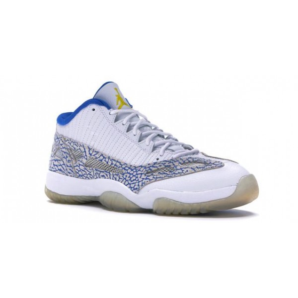 Air Jordan 11 Retro Low 'IE' White/Zest-Argon Blue-Light Bone 306008-172