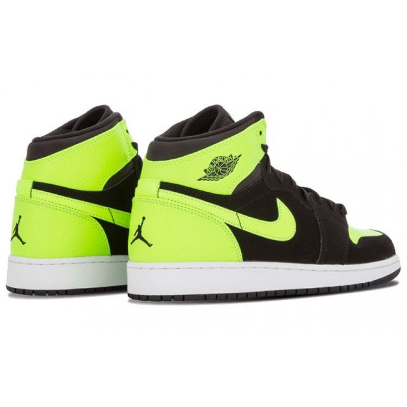 Air Jordan 1 Retro High'Ghost Green' GG Black/Ghost Green-White-Ultraviolet 332148-003