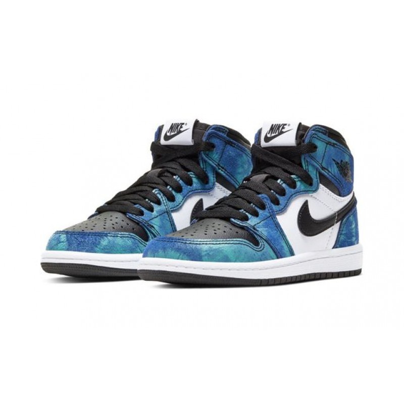 Air Jordan 1 Retro High OG PS 'Tie-Dye' White/Black/Aurora Green CU0449-100