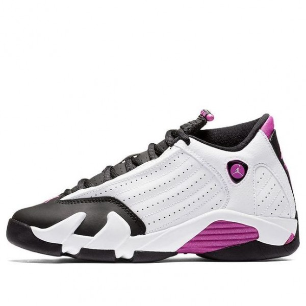 Air Jordan 14 Retro'Fuchsia Blast' GS White/Fuchsia Flash/Black 654969-119