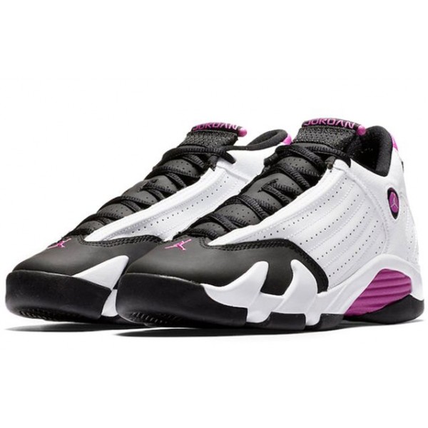 Air Jordan 14 Retro'Fuchsia Blast' GS White/Fuchsia Flash/Black 654969-119