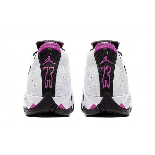 Air Jordan 14 Retro'Fuchsia Blast' GS White/Fuchsia Flash/Black 654969-119