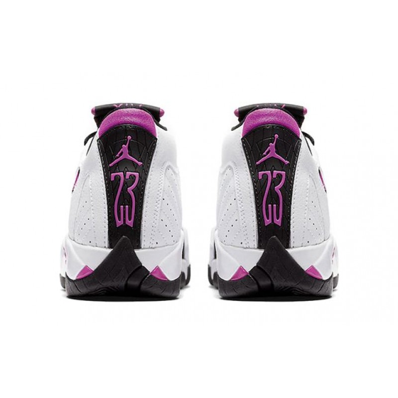 Air Jordan 14 Retro'Fuchsia Blast' GS White/Fuchsia Flash/Black 654969-119