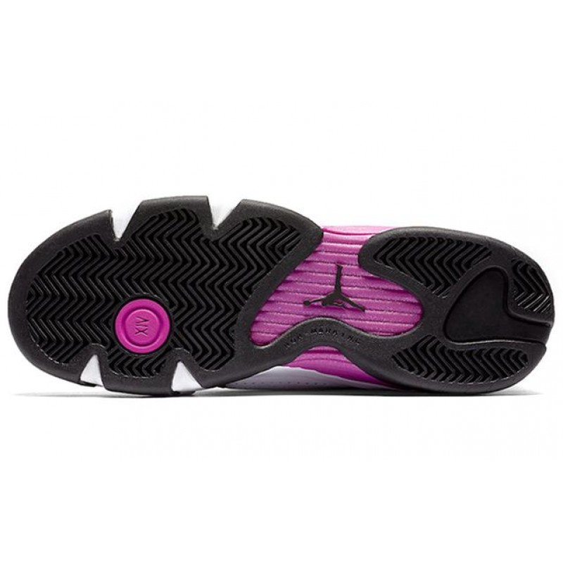 Air Jordan 14 Retro'Fuchsia Blast' GS White/Fuchsia Flash/Black 654969-119