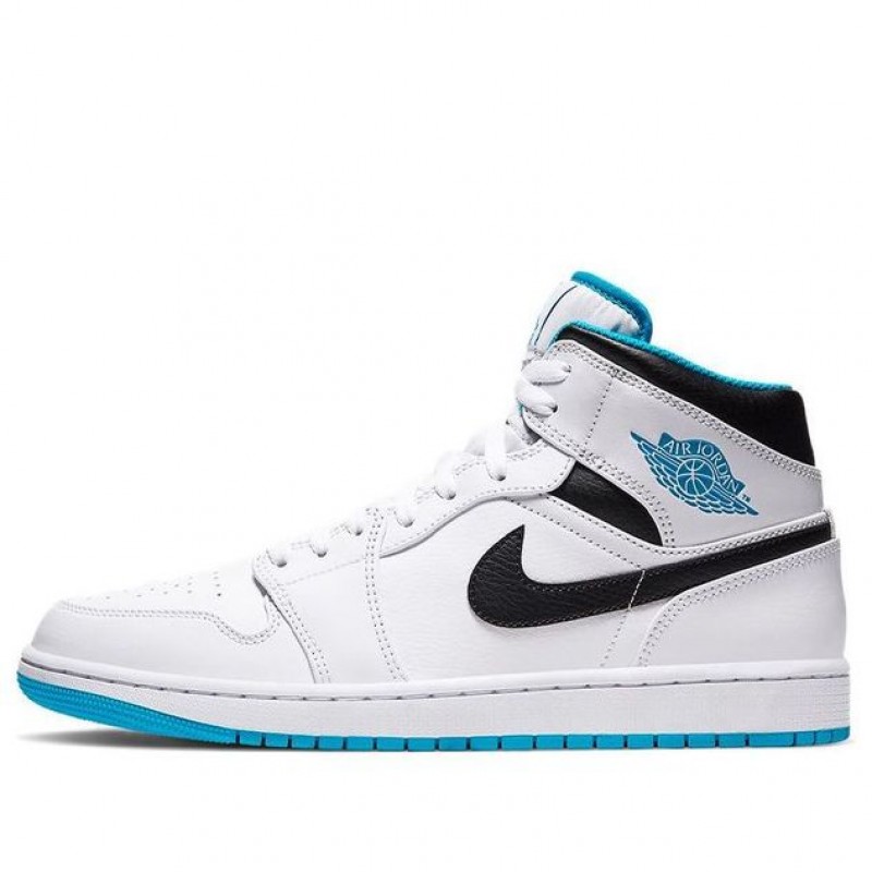 Air Jordan 1 Mid 'Laser Blue' White/Laser Blue/Black 554724-141