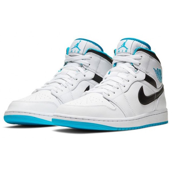 Air Jordan 1 Mid 'Laser Blue' White/Laser Blue/Black 554724-141