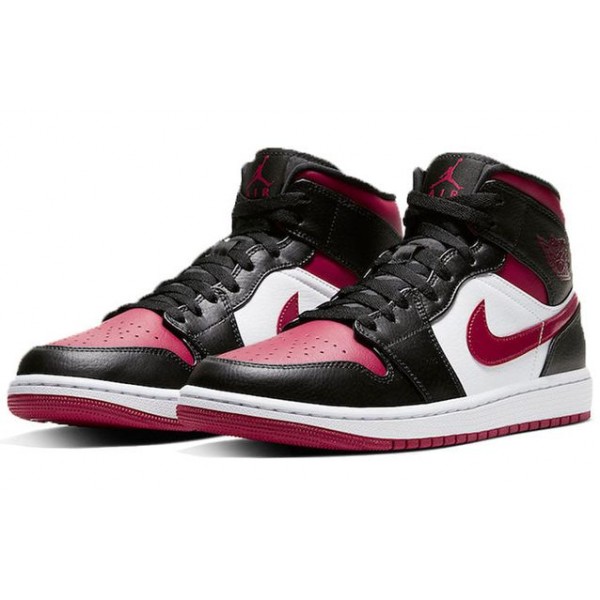 Air Jordan 1 Mid Black Noble Red 554724-066