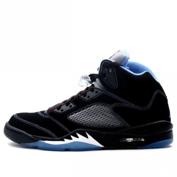 Air Jordan 5 Retro LS 'UNC' Black/University Blue-White 314259-041