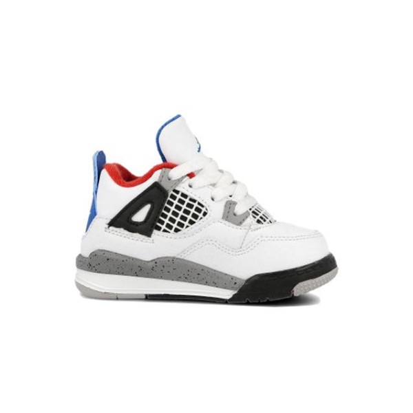 Air Jordan 4 Retro SE TD 'What The 4' White/Military Blue-Fire Red-Tech Grey BQ7670-146