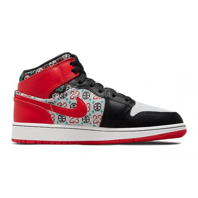 Air Jordan 1 Mid GS Christmas Sweater DM1208-150