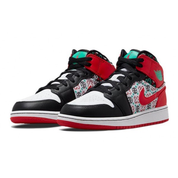 Air Jordan 1 Mid GS Christmas Sweater DM1208-150