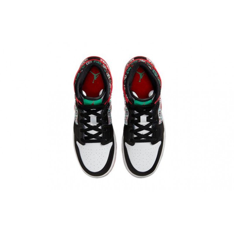 Air Jordan 1 Mid GS Christmas Sweater DM1208-150