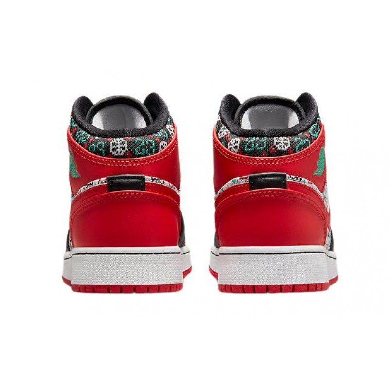 Air Jordan 1 Mid GS Christmas Sweater DM1208-150