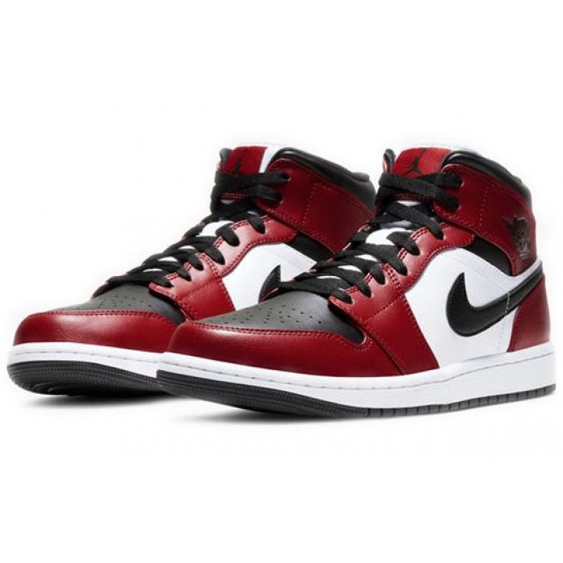 Air Jordan 1 Mid Chicago Black Toe 554724-069