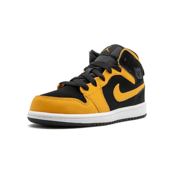 Air Jordan 1 Mid PS 'Reverse New Love' Black/White-University Gold 640734-071