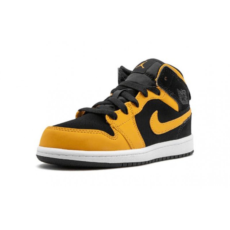 Air Jordan 1 Mid PS 'Reverse New Love' Black/White-University Gold 640734-071