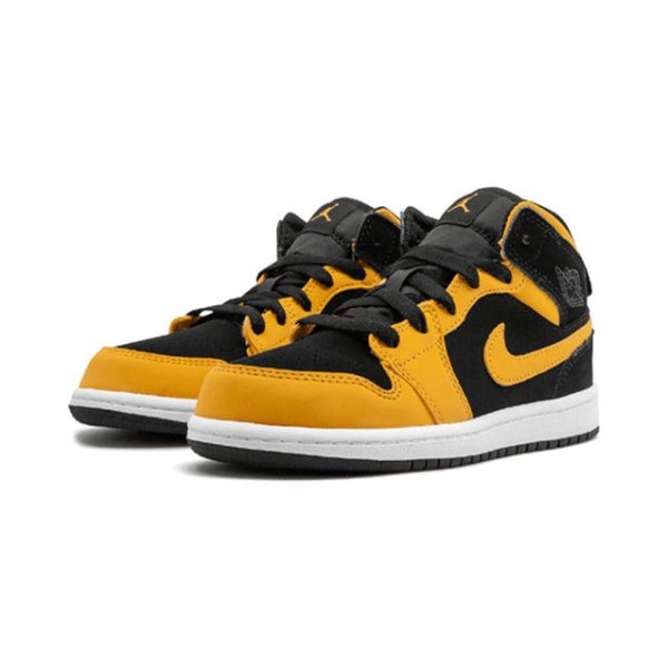 Air Jordan 1 Mid PS 'Reverse New Love' Black/White-University Gold 640734-071