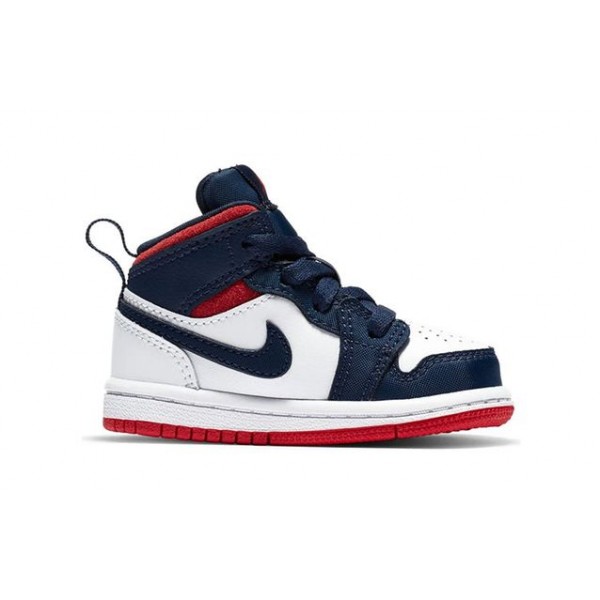 Air Jordan 1 Mid SE TD 'Olympic' White/Midnight Navy/Metallic Gold/University Red BQ6933-104