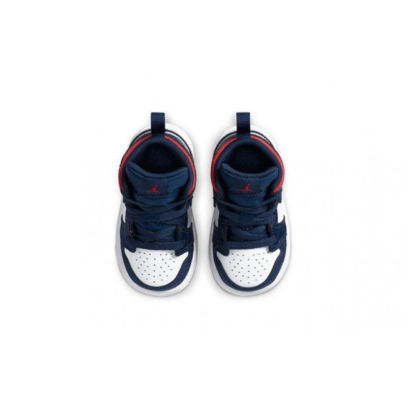 Air Jordan 1 Mid SE TD 'Olympic' White/Midnight Navy/Metallic Gold/University Red BQ6933-104